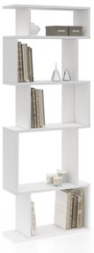 Biblioteca Piramide, Alb, 60 x 22 x 160 cm
