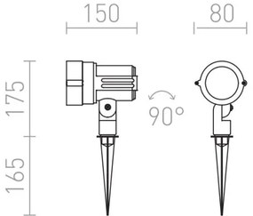 Corp de iluminat LED de exterior GARY LED/10W/230V IP65 gri RED-Design Rendl-R10527