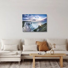Tablou pe sticlă cu stânci (70x50 cm)