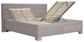 Pat tapițat WINDSOR 180x200 cm, fără saltea, bej