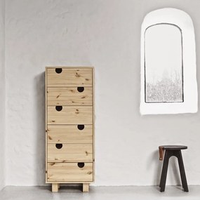 Comodă cu șase sertare Karup Design House Natural/Natural