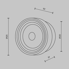Mini Aplica LED CCT cu striatii Olo alama