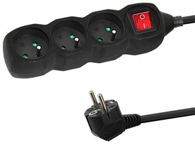 Prelungitor Esperanza ELK211K switch ON/OFF 3 prize 3m Negru