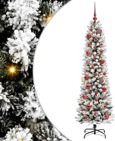 vidaXL Brad de Crăciun artificial Alb 150 cm PVC și metal și plastic