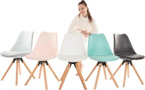 Scaun pivotant elegant, alb, ETOSA