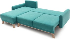 Colțar extensibil cu șezlong pe partea stângă Bobochic Paris Balio, turcoaz