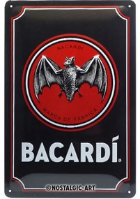 Placă metalică Bacardi - Black Logo