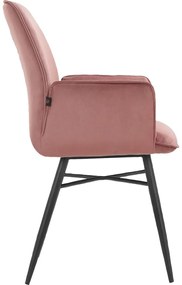 Set de scaune de sufragerie roz deschis 2 buc. tapițat Anzo – Støraa