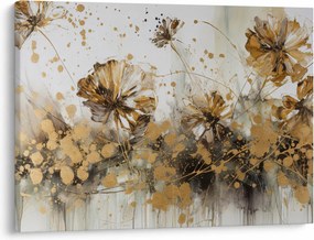 Tablou - pictură abstractă florală (70x50 cm)