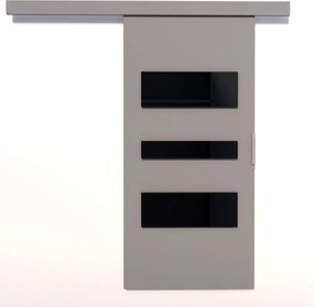 Ușă glisantă CENTO (Latime: 86 cm, Culoare: Sonoma /Negru Lacobel)