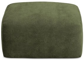 Taburet verde cu tapițerie din chenille Leila – Makamii