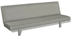 241655 vidaXL Canapea extensibilă, gri, poliester