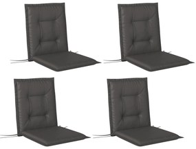 Outsunny Set de 4 perne de scaun 108 x 50 x 5 cm, perne de scaun cu curele pentru interior și exterior, gri închis | Aosom Romania