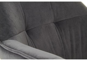 Scaun de bucaterie Faustina, gri/negru