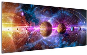 Tablou - Sistemul solar (120x50 cm)