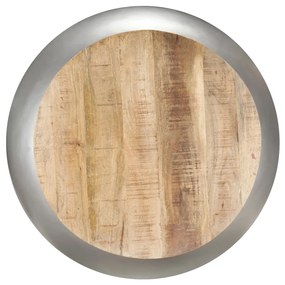 323531 vidaXL Măsuță de cafea, gri, 68x68x30 cm, lemn masiv de mango