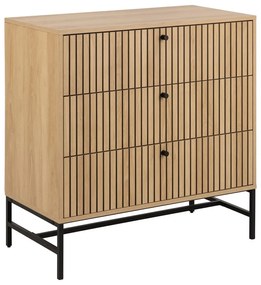 Comodă în culoare naturală cu aspect de lemn de stejar 81x80x40 cm Albany – Actona
