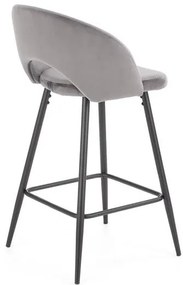 Scaun de bar H96 velvet gri