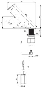 Deante BQR_P29R - Baterie umyvadlová bezdotyková SENSE 4xAA, leštěná oțel