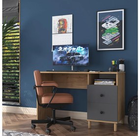 Masă PC Sikine 3 (Nuc + antracit) . 1094989