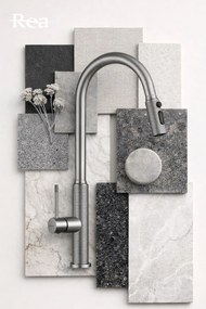 Baterie de bucătărie Rea Master Brush Nickel