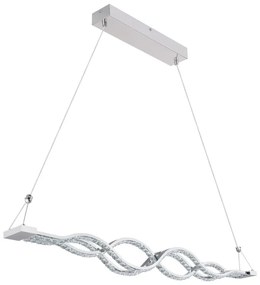 Lustra suspendata LED dimabila cu telecomanda design modern PILLA crom 67109-30 GL