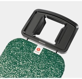 Masa de calcat Brabantia B 1008894, 124x38 cm, 7 pozitii de reglare, Suport fier de calcat, Galben/Verde