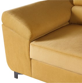 Canapea extensibilă KOSMO ROH, stânga, în culoarea muştarului