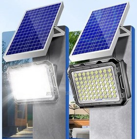Proiector LED cu Panou Solar și Telecomandă, Rezistent la Apă IP65, 200W