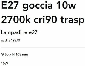 Bec LED, E27 10W 2700K cri90 trasnparent