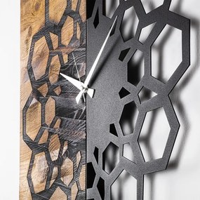 Ceas de perete 58x58 cm 1xAA lemn/metal