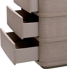 Dulapior inalt cu 4 sertare design LUX Cabana, stejar albit