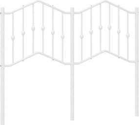 vidaXL Tăblie de pat de schimb metalică, alb, 120 cm