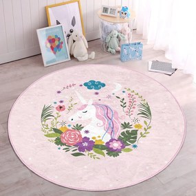 Covor pentru copii roz ø 100 cm Comfort – Mila Home