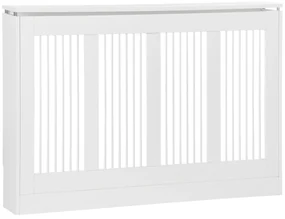 Capac pentru radiator modern din MDF si otel, 120x18x84cm, alb HOMCOM | Aosom Romania