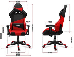 Fotoliu gaming Fusion 6.2 (negru + roșu). 1087485