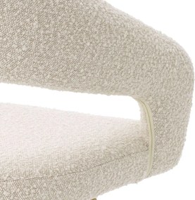 Scaun design elegant LUX Bravo, boucle crem 116146 HZ