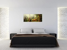 Tablou cu cerbul în pădure (120x50 cm)