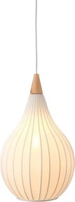 Halo Design 746262 - Pendul pe cablu DROPS 1xE27/40W/230V Ø 30 cm alb/stejar
