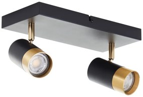 Brilliant - Spot LED VIGOLO 2xGU10/5W/230V negru/auriu