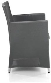 Scaun de grădină gri din metal Bali - Tomasucci