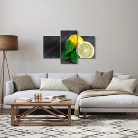 Tablou cu lămâie și mentă pe masă (90x60 cm)