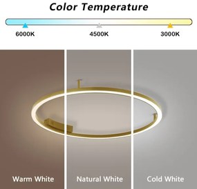 Immax NEO 07291-80G - Plafonieră LED+CCT FINO 55W/230V Tuya, dimabilă, Ø 80 cm + telecomandă