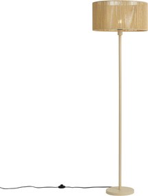 Lampă de podea bej cu abajur din sfoară de hârtie 50/50/25 - Simplo