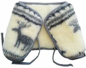 Centura reversibilă pentru rinichi din lână deoaie cu model