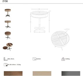 Masuta rotunda LUX Walnut