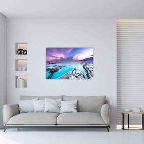 Tablou - Laguna albastră din Islanda (90x60 cm)