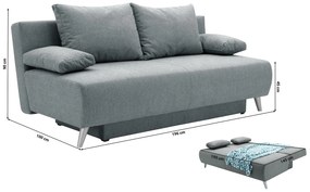 Canapea extensibilă Pelona (gri) (cu sp. depozitare). 1098571