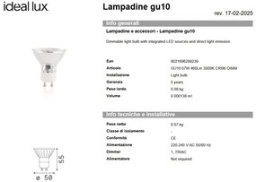 Bec LED dimabil ,GU10 7W 460lm 3000k cri90 dimm