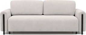 Canapea bej extensibilă/cu spațiu de depozitare cu tapițerie din țesătură bouclé 244 cm Arcadova – ELTAP
